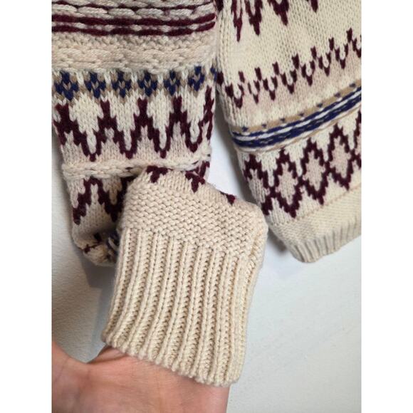 RAG & BONE Willow Fair Isle Wool Cardigan Extra Small 100% Wool - Picture 7 of 12